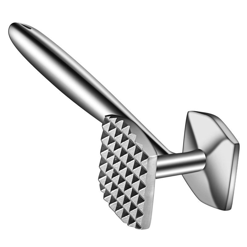 Aliglow Meat Tenderizer Hammer/Mallet Tool/Pounder For Tenderizing and Pounding Steak, Beef And Poultry. Solid Metal Construction With Comfort Grip Handle - Image 1
